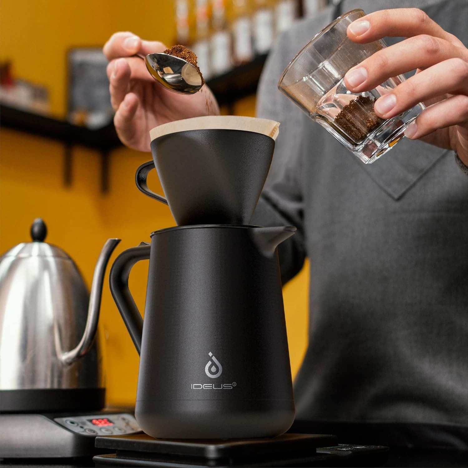 Coffee Tea Pot - Conjunto de cafeteira térmica de aço