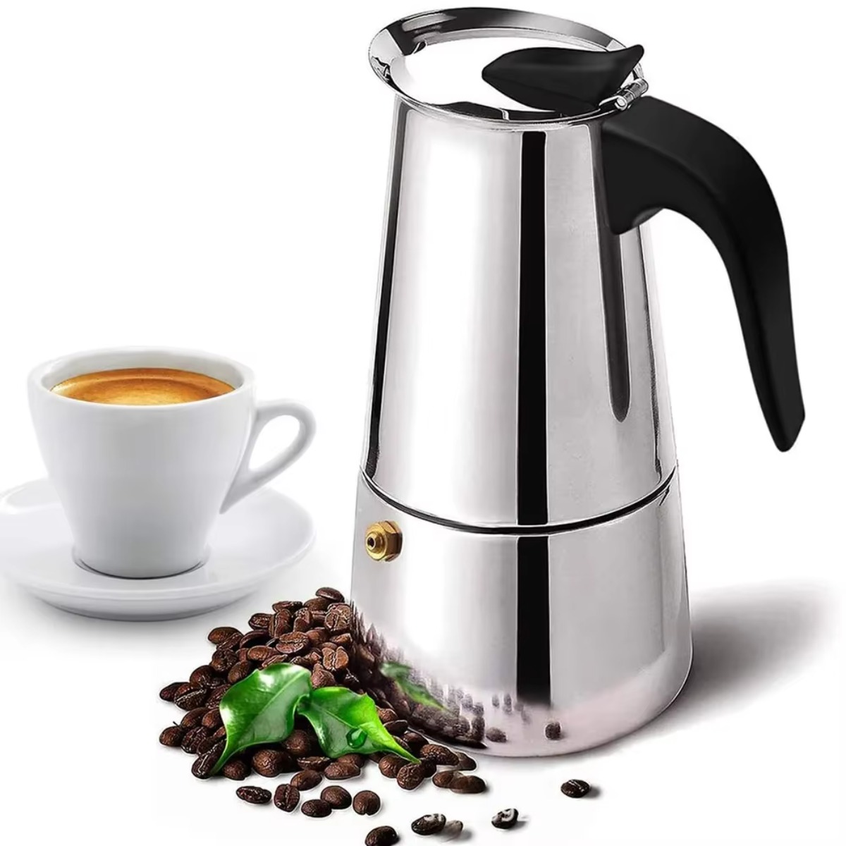 Coffee Tea Pot - Cafeteira Portátil de Mocha em Aço