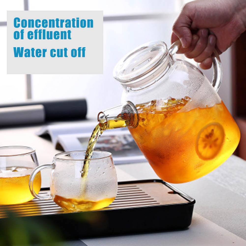 Coffee Tea Jar Set - Bule de vidro borosilicato transparente 1000/1600ml,