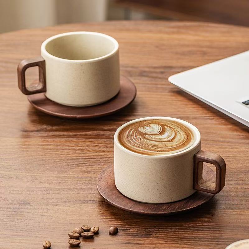 Coffee Tea Set - Conjunto de Caneca de Café Cerâmica