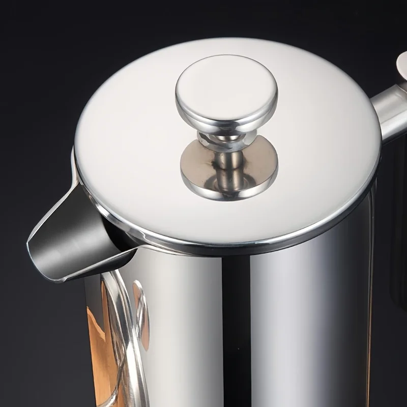 French Press Coffee & Tea - Cafeteira Francesa Elegante de Aço Inoxidável