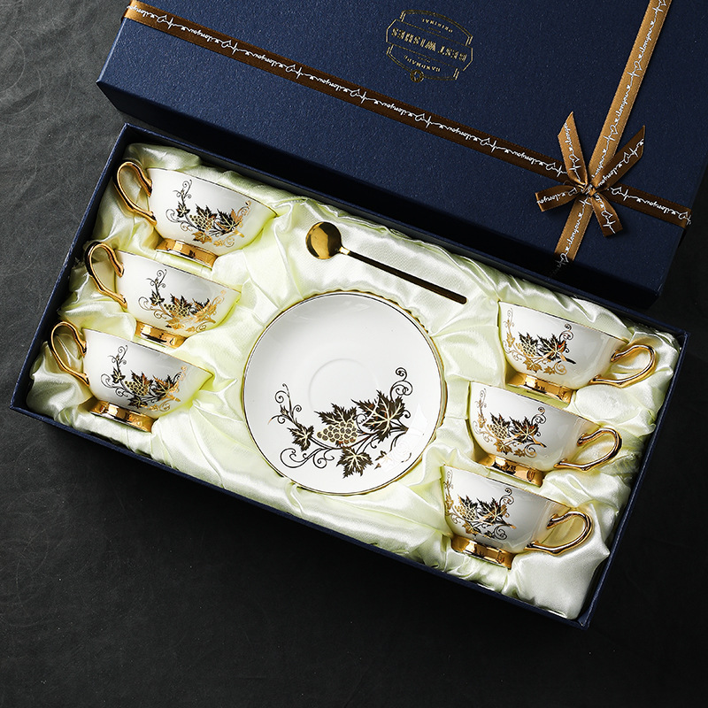 Coffee Tea English - Copo de café pequeno conjunto requintado
