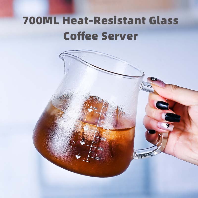 Coffee Tea Set - Novo alto borosilicato 700ml vidro despeje