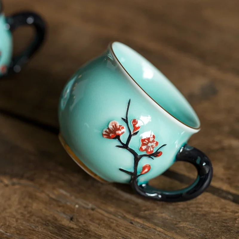 Coffee Tea In Chinese - Xícara de chá de cerâmica artesanal
