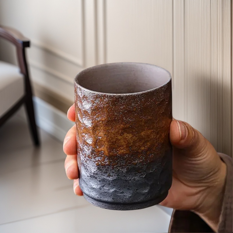 Coffee Tea In Chinese - Caneca de pedra chinesa artesanal vintage