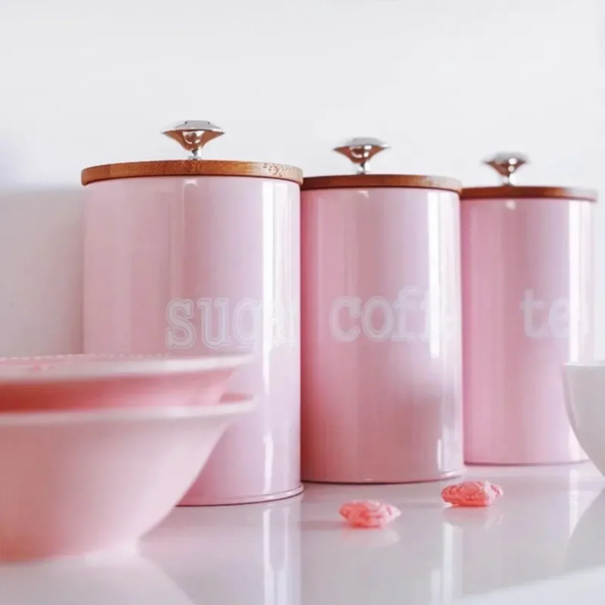 Coffee Tea Jar Set - 3 pçs/set chá café açúcar armazenamento