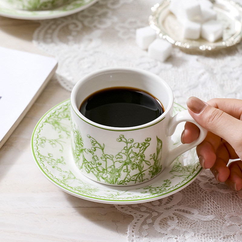 Conjunto de xícara de café e p - Coffee Tea English avaliação e preço