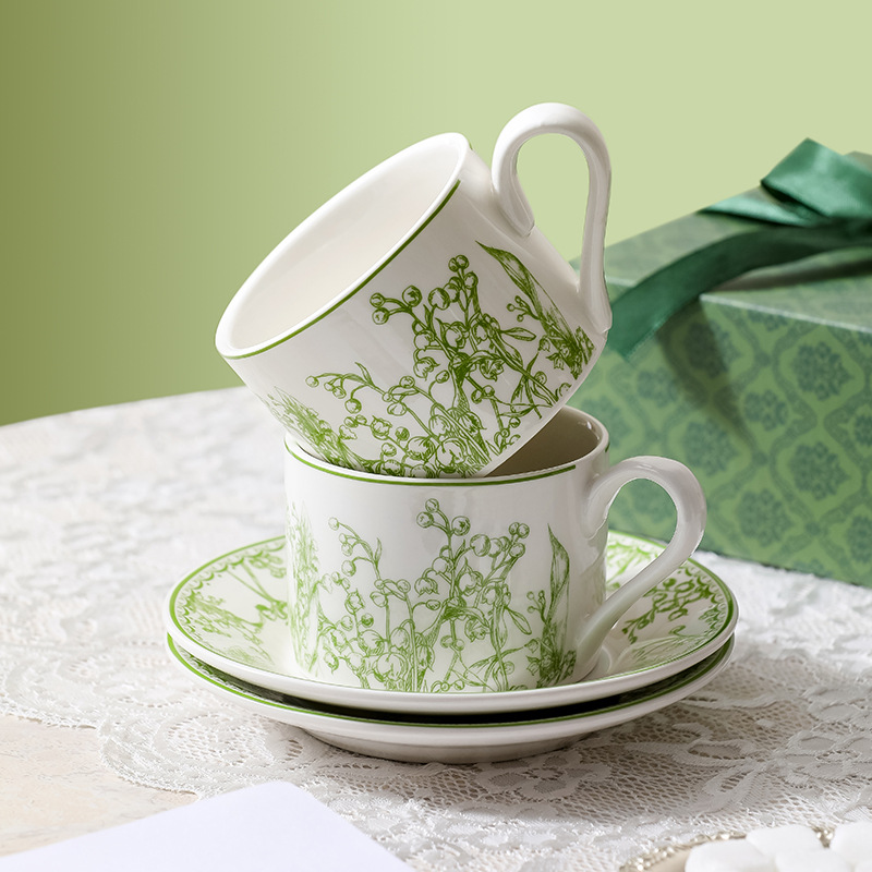 Conjunto de xícara de café e p - Coffee Tea English avaliação e preço