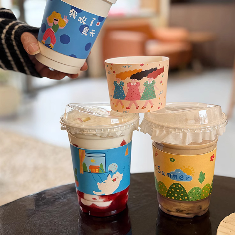 Manga de copo de papelão com i - Coffee Tea Flower avaliação e preço