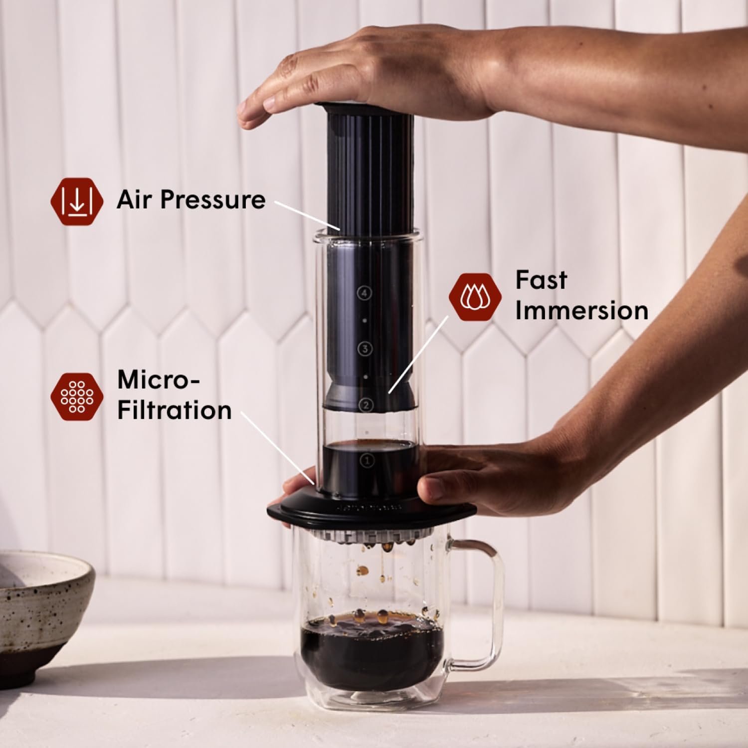 Prensa de Café Premium, Vidro, - French Press Coffee & Tea avaliação e preço