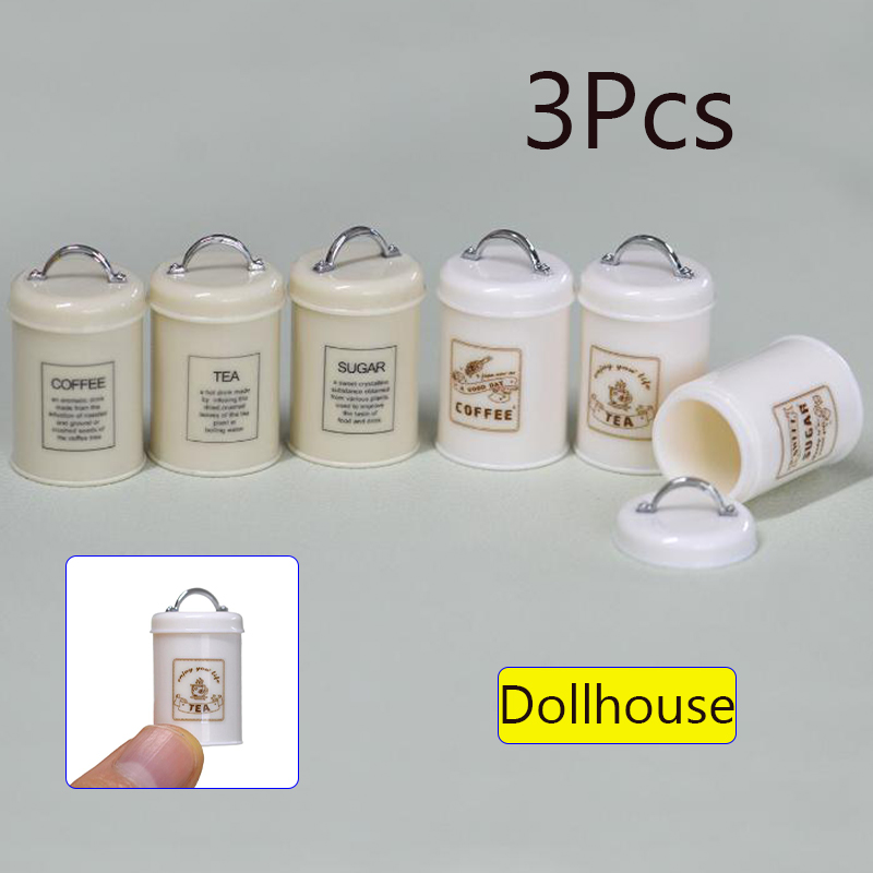 3 pçs casa de bonecas em minia - Coffee Tea Bottle avaliação e preço
