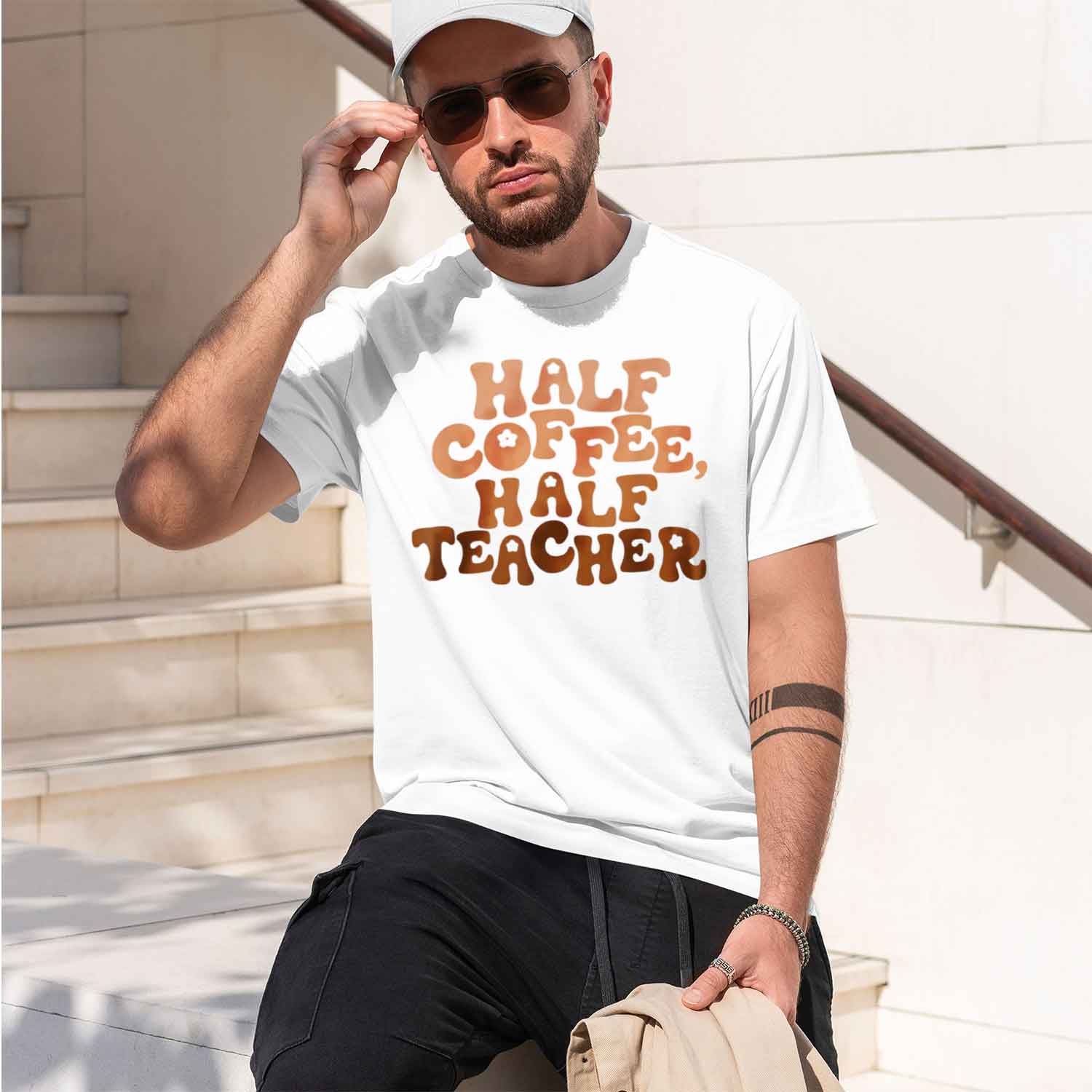 Camiseta Unissex com Estampa ' - Coffee Tea Font avaliação e preço