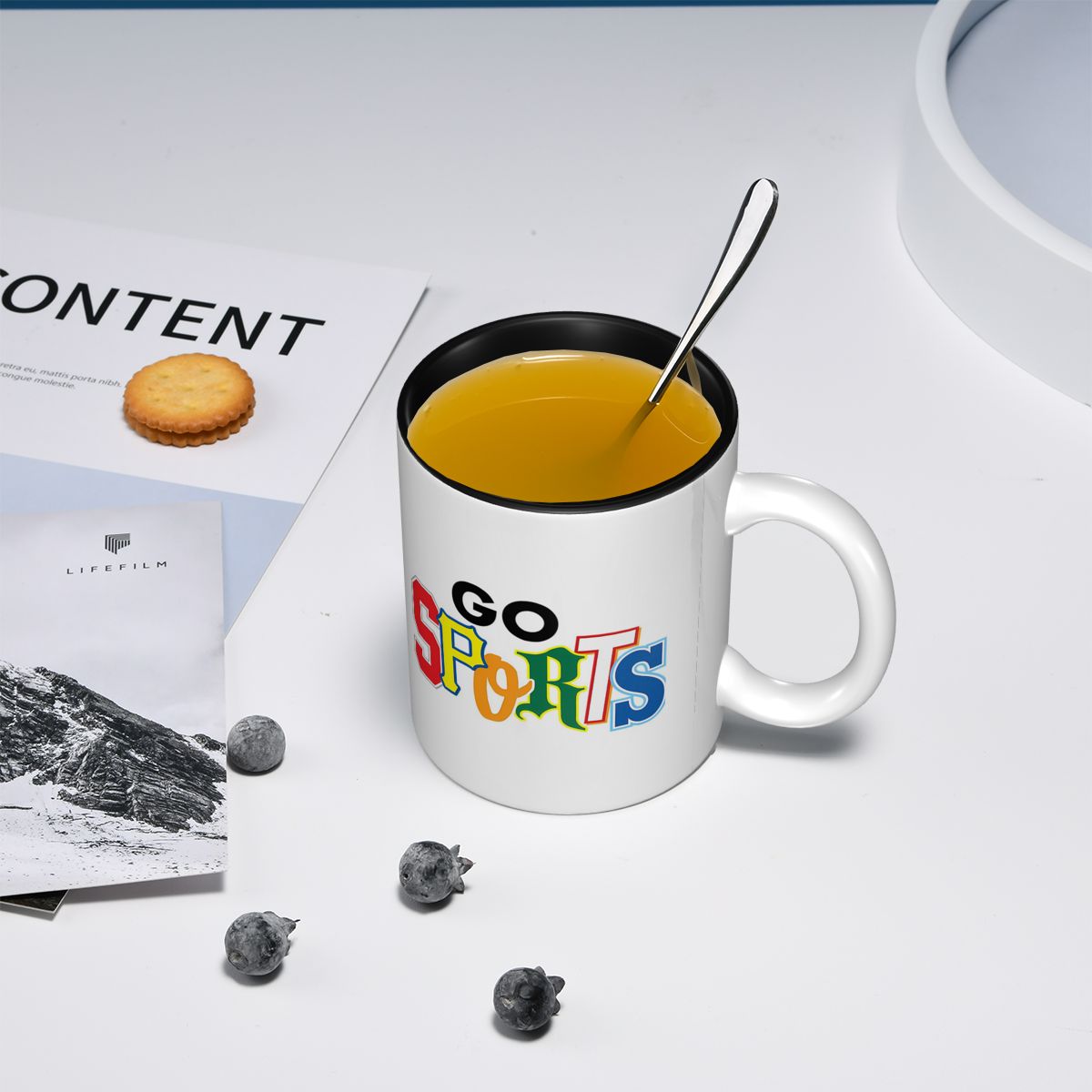 Caneca de Cerâmica Engraçada c - Coffee Tea Font avaliação e preço
