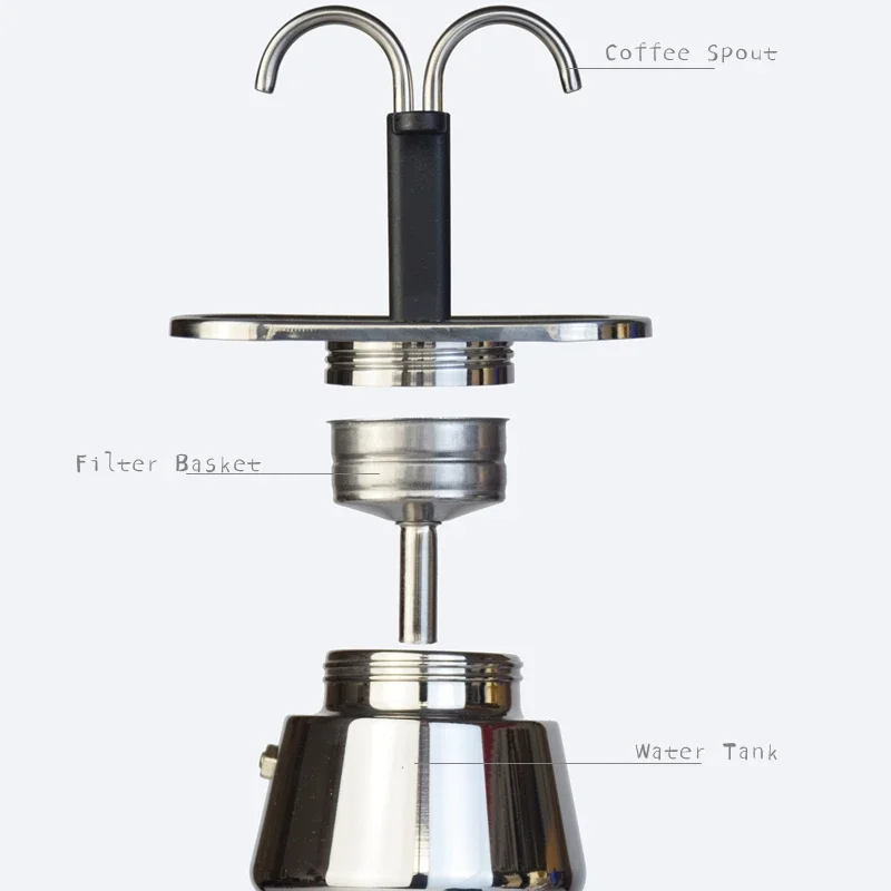 200ml mini moka pote tubo dupl - Coffee Tea Making Machine avaliação e preço