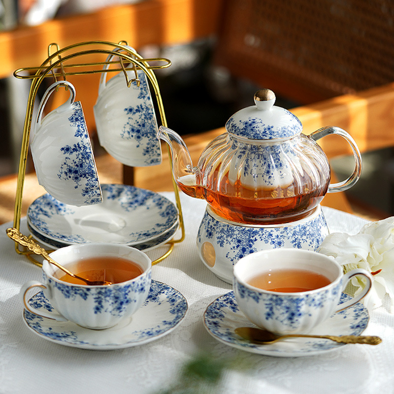 Conjunto de chá da tarde estil - Coffee Tea Flower avaliação e preço
