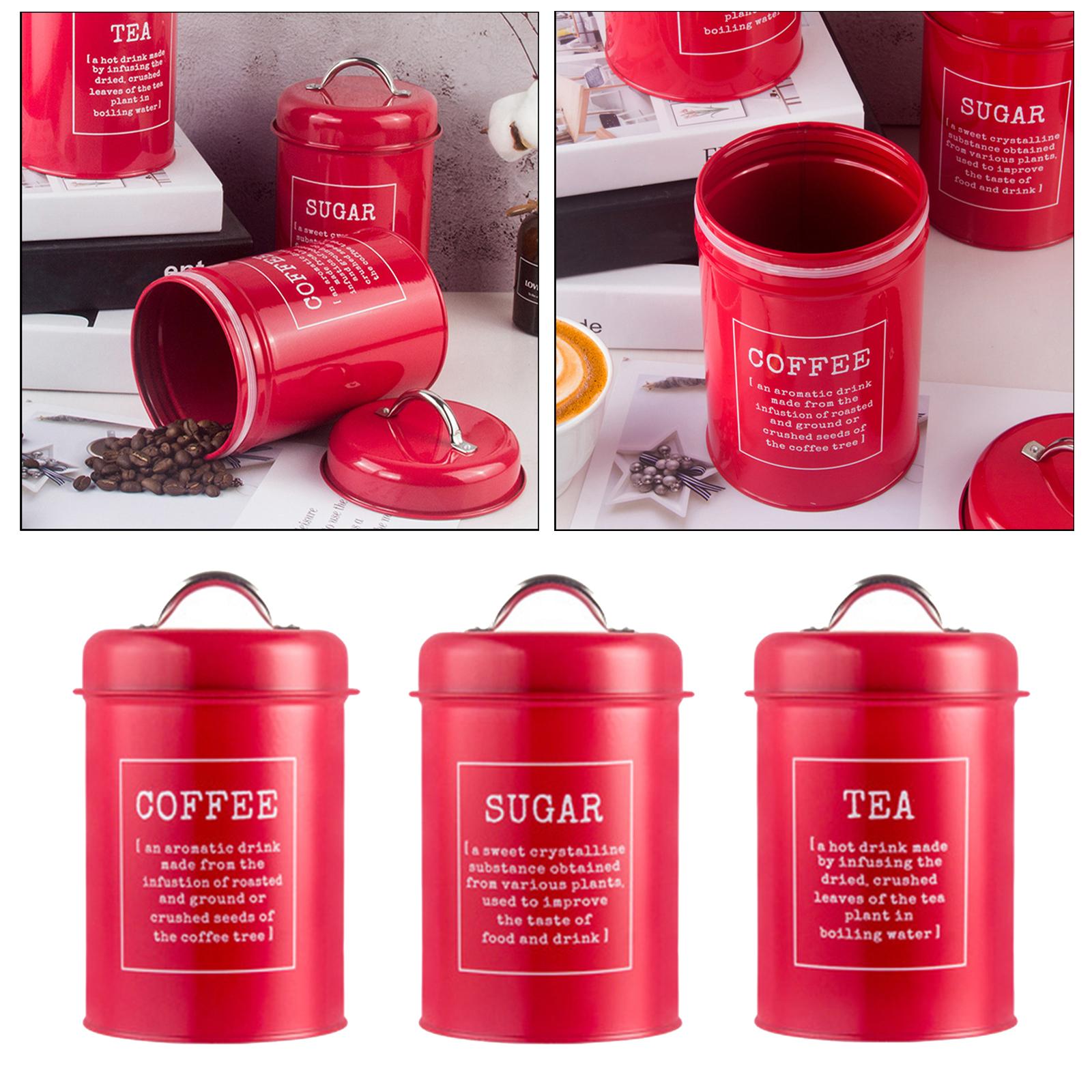 Conjunto de 3 recipientes herm - Coffee Tea Jar Set avaliação e preço