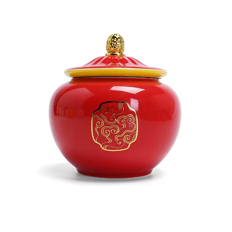 Pote de cerâmica amarelo estil - Coffee Tea In Chinese avaliação e preço