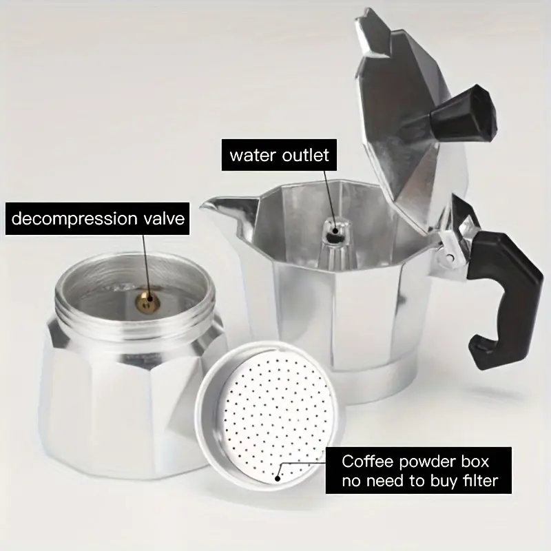 Cafeteira Moka Clássica de Alu - Coffee Tea Making Machine avaliação e preço