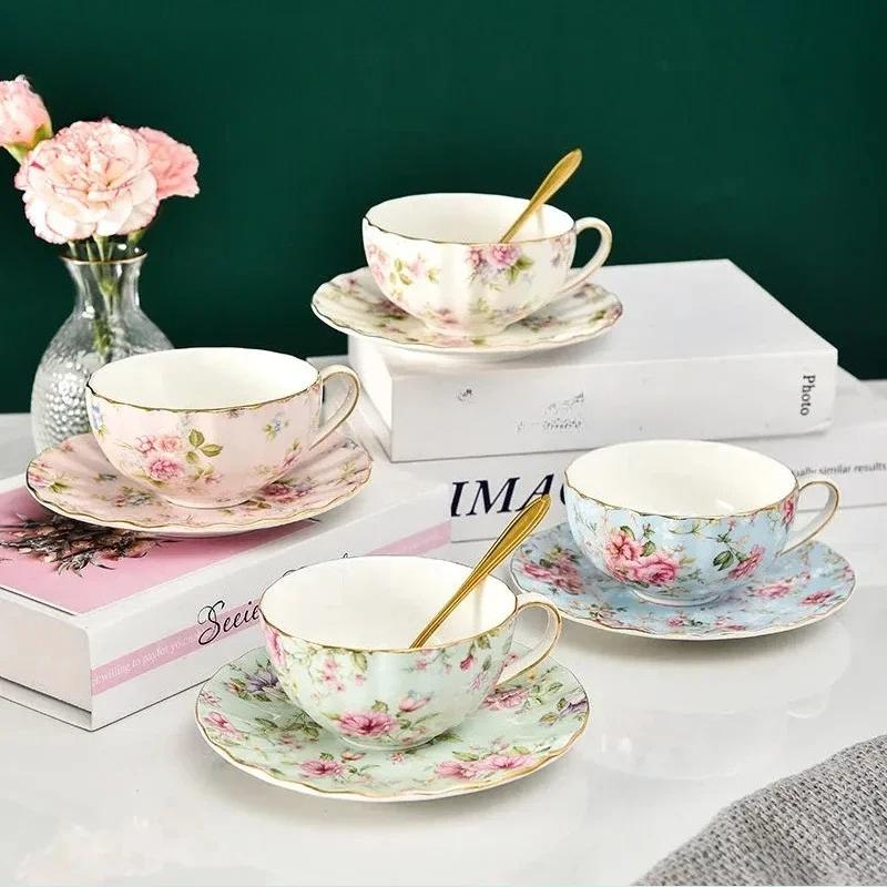 Conjunto de Chá Estilo Pastora - Coffee Tea Flower avaliação e preço