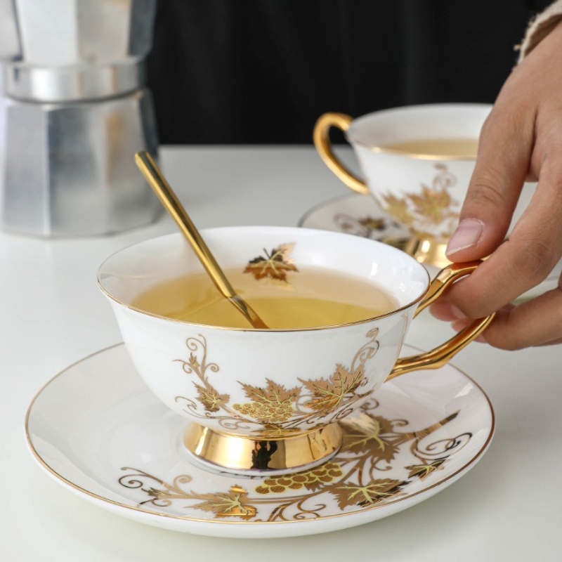 Copo de café pequeno conjunto  - Coffee Tea English avaliação e preço