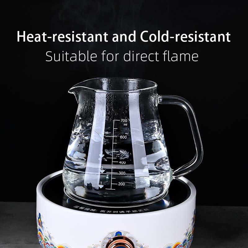 Novo alto borosilicato 700ml v - Coffee Tea Set avaliação e preço