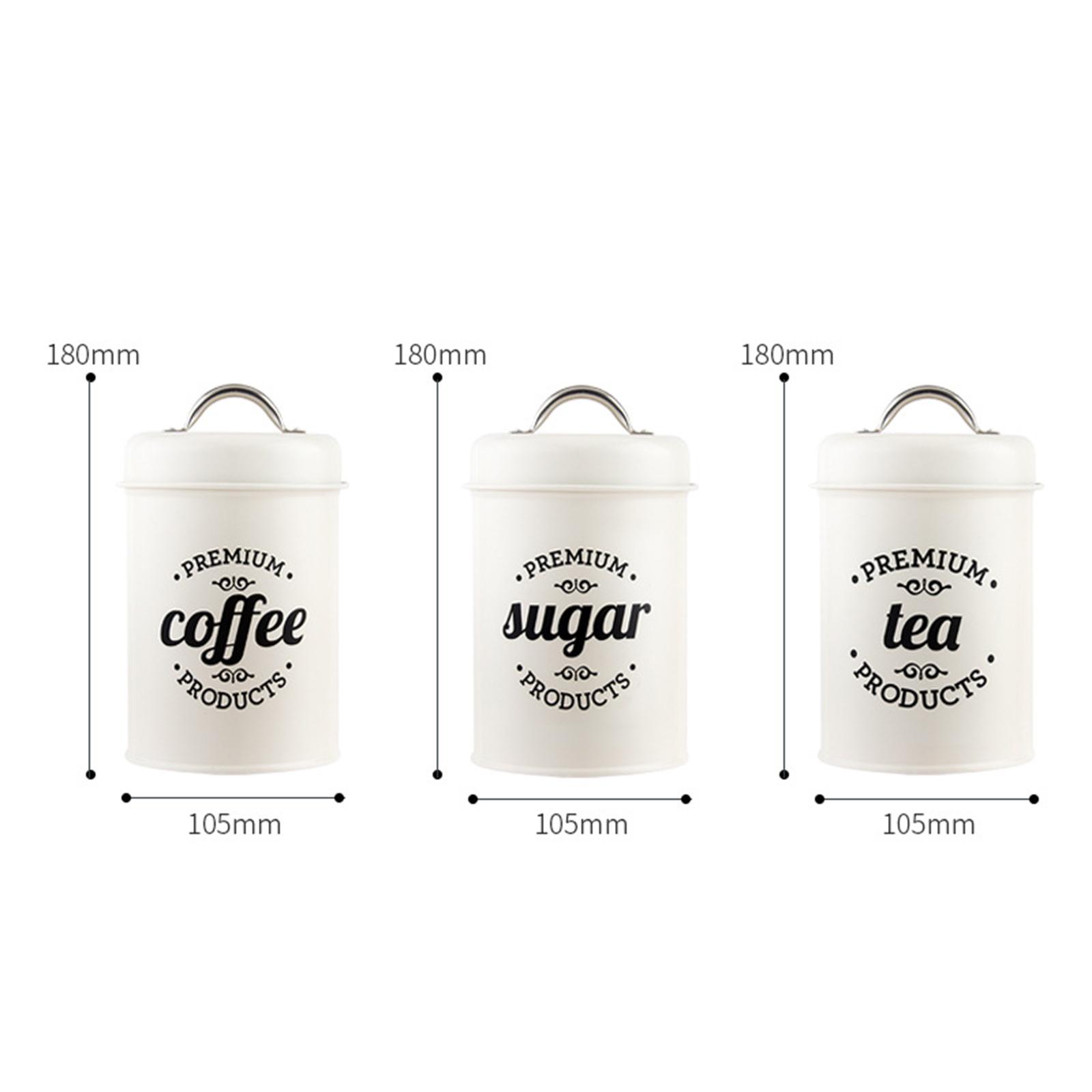Conjunto de Latas de Metal par - Coffee Tea Jar Set avaliação e preço