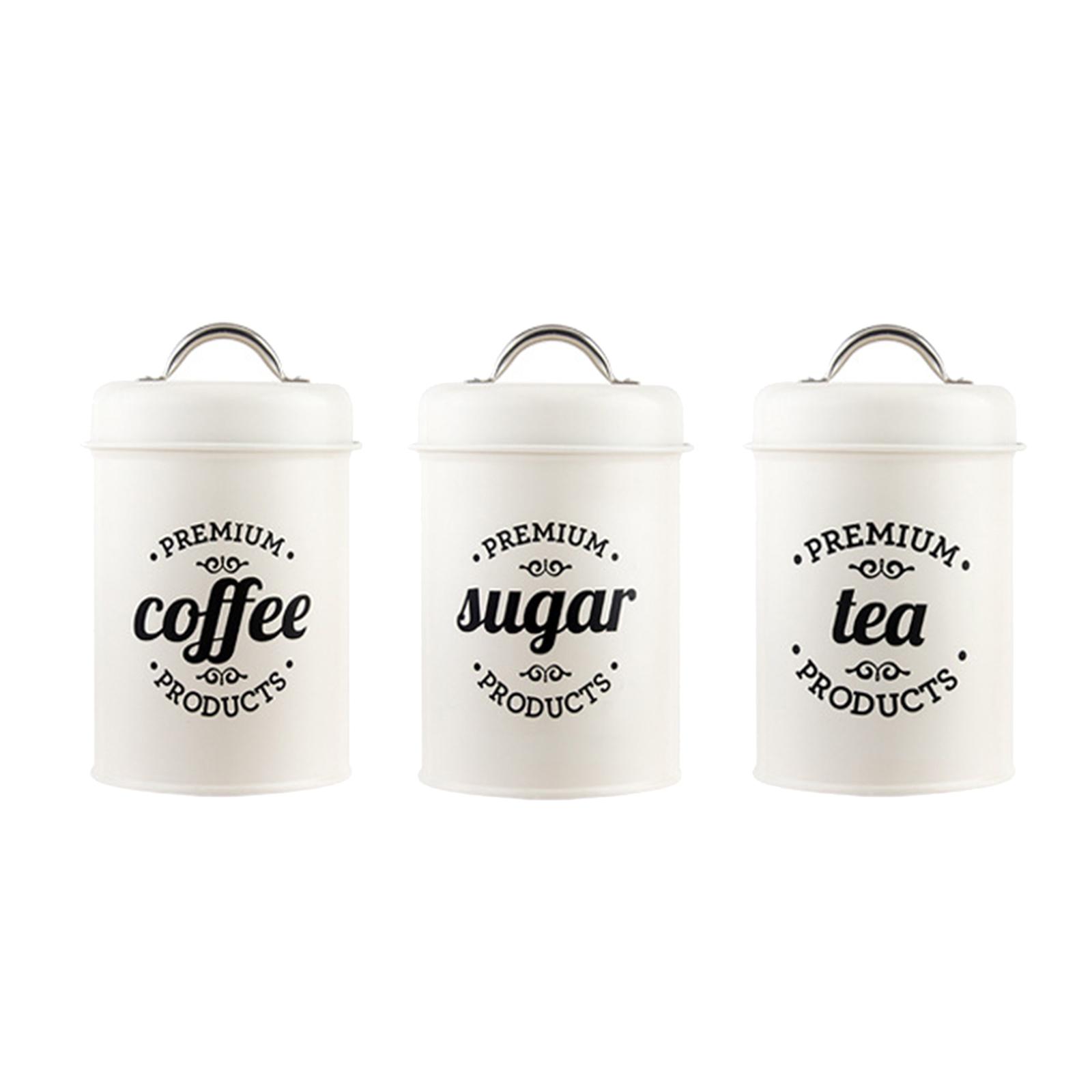 Conjunto de Latas de Metal par - Coffee Tea Jar Set avaliação e preço